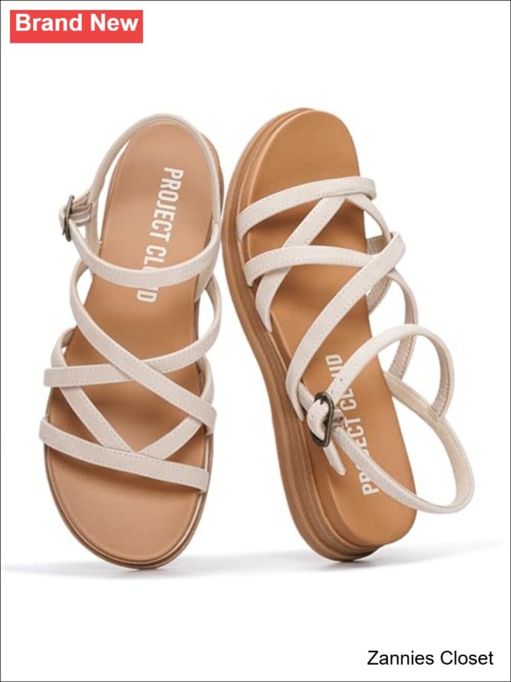 ✨Wedges Strappy Platform Sandals Slingback Leather Insole Lightweight